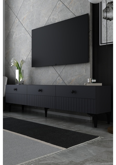 180dhdts7a İlay Lazer Desen Kapak Tv Sehpası Antrasit