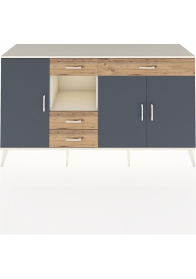 Hyperion Konsol 4 Raflı 4 Çekmeceli 3 Kapaklı 176x44x99 Aytaşı-antrasit/çam Aytası/antrasıt - Aytası Hyperion Konsol 4 Raflı 4 Çekmeceli 3 Kapaklı 176x44x99 Aytaşı-antrasit/çam Aytası/antrasıt - Aytası