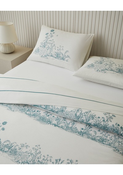English Home Jouyline Pamuklu Tek Kişilik Nevresim Takımı 160x220 Cm Yeşil