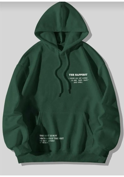 Kozia Outdoors Kapşonlu Oversize Unisex Sweatshirt Mlk-yesil-kapson Haki