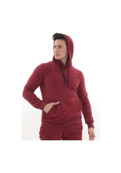 Erkek 3 İplik Kapüşonlu Sweat Üst Bordo