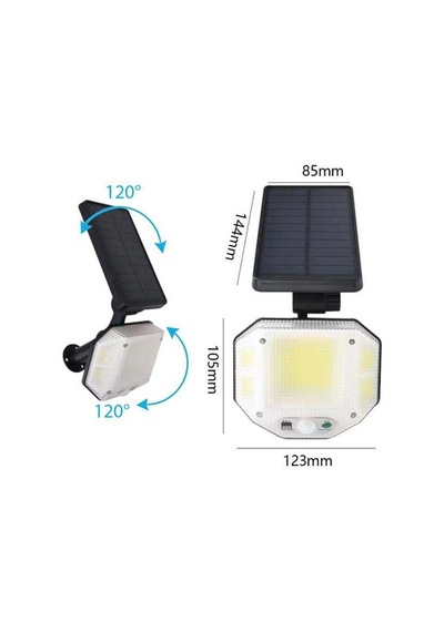 Powermaster Pm-14917 Sensörlü Kumandalı 3 Kademeli Solarlı Bahçe Aydınlatma Lambası Diğer