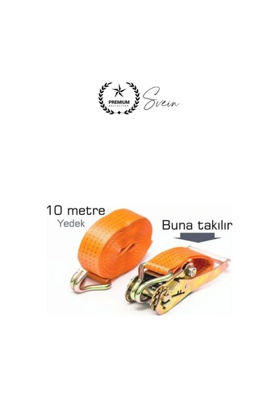 10 Mt Spanzet Takımı Cırcırlı Yük Gerdirme Kiti Halat Uzun Tekne Kamyon Taşıma Çekme Emniyet Kemer