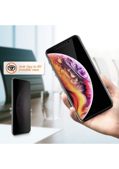 Apple Uyumlu   iPhone X Privacy Kavisli Gizlilik Filtreli Ekran Koruyucu