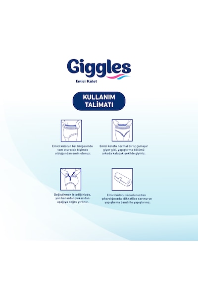 Giggles Yetişkin Emici Külot Xx Large 30'lu 4 Paket 120 Adet 2XL
