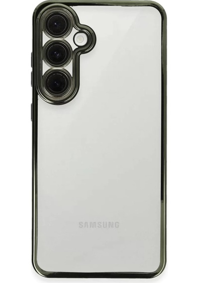 Newface Samsung Galaxy S24 Fe Kılıf Razer Lensli Silikon - Yeşil