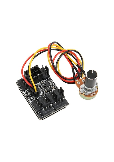 Pc Fan Hız Kontrol Cihazı 3- 4 Pinli Fan Adaptörü Pwm Fan Hub 8 Yollu