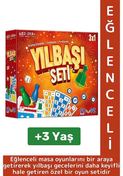 Eğlenceli Christmas Etkinlik Kızmabirader Tombala Fırdöndü 3 İn 1 Çocuk Aile Oyun Özel Yılbaşı Seti