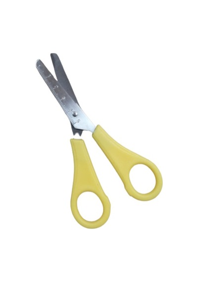 Öğrenci Makası Cetvelli 12 Cm Sarı 1 Adet