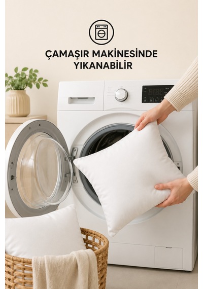 4'lü İç Kırlent Silikon Elyaf Dolgulu Koltuk Kırlenti İç Yastık Dolgusu Kırlent İçi 45x45 Cm 45 x 45