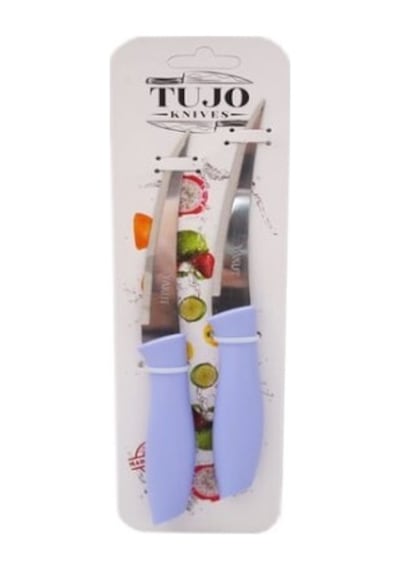 Tujo Knives-2420 Tırtırlı Bıçak 2'li Kartelalı Set Diğer