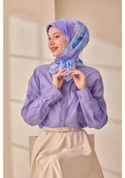 Silk Home Olinda İpek Eşarp 47004-19 Lila, Mavi, Pembe, Mor