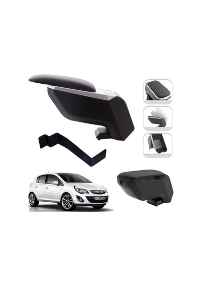 Mis Paket Opel Corsa D 2006-2014 Delmesiz Çelik Ayaklı Kolçak + Askılı Koku + Micro Fiber Bez + Torpido Süngeri