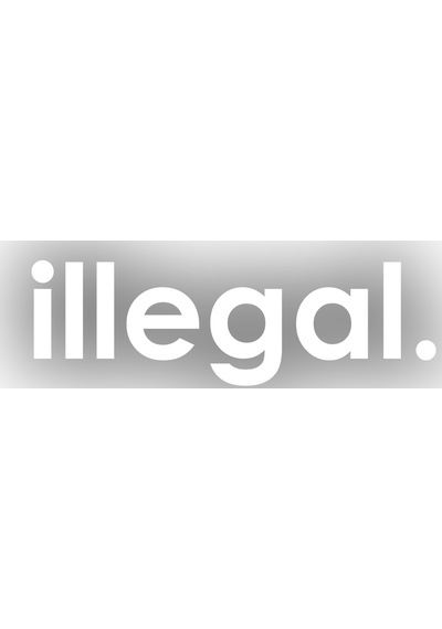İllegal Araba Sticker 17x17 Cm Beyaz