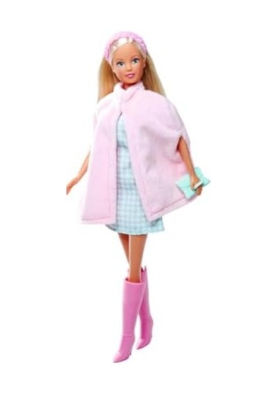 105733678, Steffi Cape Fashion, Steffi Bir Elbise Ve Pelerin Giyiyor, Bot, Saç Bandı Ve Özel Tasarım Çantası, 29 Cm