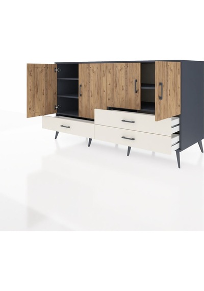 Kronos Konsol 5 Raflı 3 Çekmeceli 4 Kapaklı 176x59x99 Antrasit-ça Antrasit-çam/aytaşı Kronos Konsol 5 Raflı 3 Çekmeceli 4 Kapaklı 176x59x99 Antrasit-ça Antrasit-çam/aytaşı