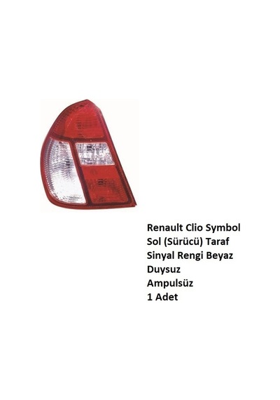 Clio Symbol Stop Lambası Beyaz Sol /sürücü Taraf 2002 2008 Duysuz