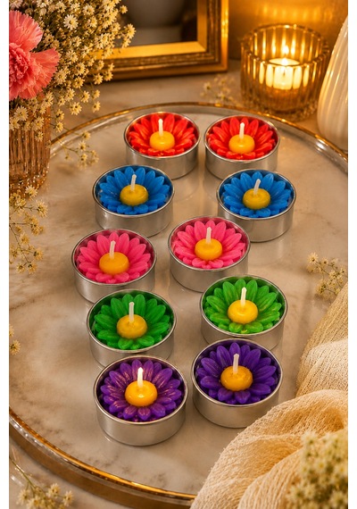 10 Adet Renkli Papatya Tealight Mum,romantik Dekoratif Mum Seti, Masa Süsü Ve Özel Gün Mumu,sevgililer Günü Ve Evlilik Teklifi Mumu,romantik Ambiyans Mumu Çok Renkli - 911670749 Çok Renkli 10 Adet Renkli Papatya Tealight Mum,romantik Dekoratif Mum Seti, Masa Süsü Ve Özel Gün Mumu,sevgililer Günü Ve Evlilik Teklifi Mumu,romantik Ambiyans Mumu Çok Renkli - 911670749 Çok Renkli