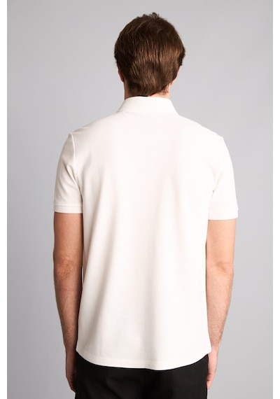 Defacto Regular Fit Polo Yaka Pike Kısa Kollu Tişört E9504ax25smwt32 Beyaz