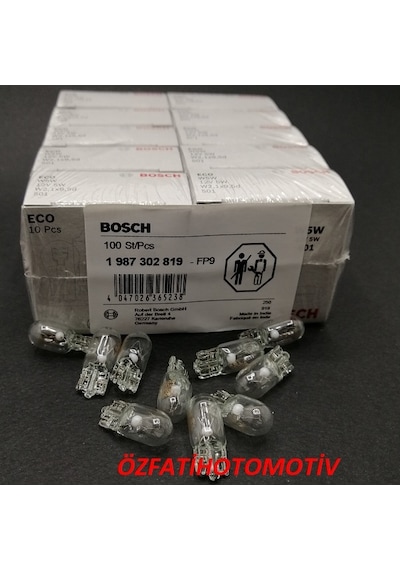 T10 Dipsiz Ampül Bosch  W5W 12V 5W