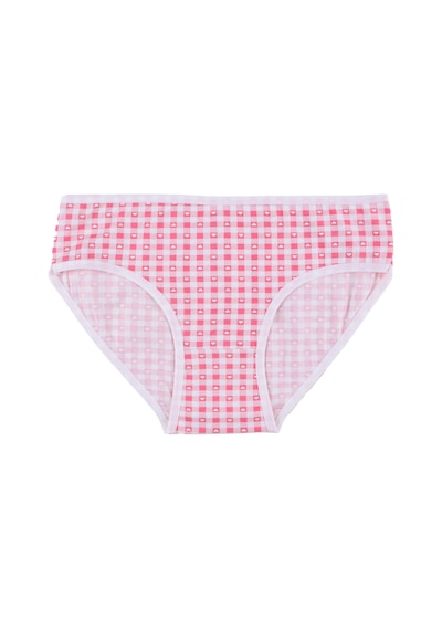 Koza İç Giyim Kız Çocuk 6'lı Desenli Slip 1050-01 Pembe - Beyaz