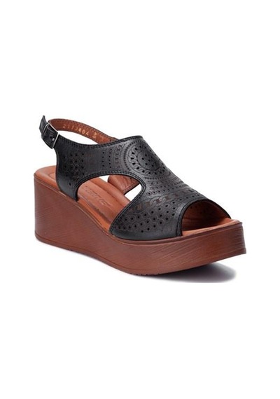 Venüs 2113604y Dolgu Topuk Comfort Deri Kadın Sandalet 001