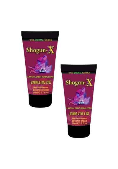 Shogun -x Extra Cream Erkeklere Özel Sertleşmeye Ve Gecikmeye Etkili Krem 50ml X 2 Adet