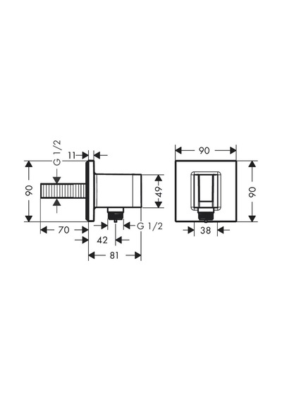 Hansgrohe Fixfit E Duş Askılı Çıkış Dirseği - 26889000 Diğer