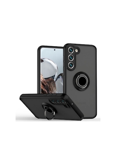 Nihcase Samsung Uyumlu Galaxy S21 Plus Kılıf Montreal Yüzüklü Mat Kapak