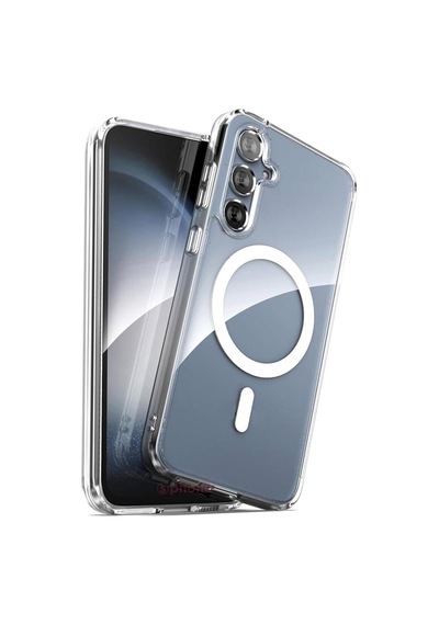 Galaxy S23 Fe Uyumlu Kılıf Magsafe Wireles Şarj Destekli Clear Şeffaf Sararmaz Premium Renksiz Case Resimde Görünen