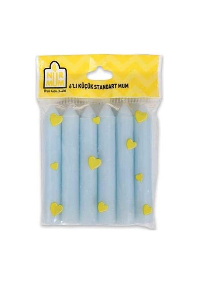 X-430 6lı Küçük Standart Mum Çok Renkli