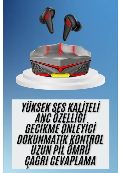 Dokunmatik Kontrol Tws Işıklı Kulakiçi Bluetooth Kulaklık Kablosuz Oyuncu Kulaklığı Yeni Nesil 3
