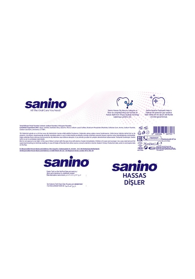 Sanino Hassas Dişler Diş Macunu 6 x 75 ML