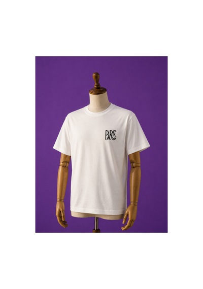 Me Selection Paris Tasarım %100 Pamuk Unisex Basic Tişört Beyaz