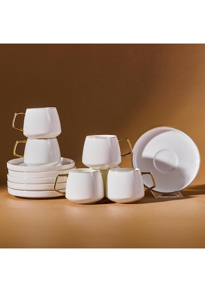 Saturn 6 Kişilik Kahve Fincanı Takımı 90 Ml Gold