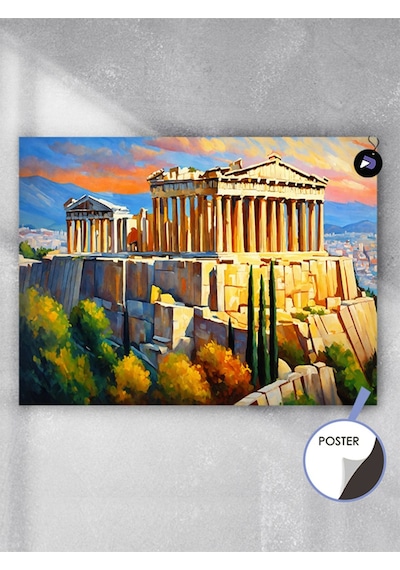 Yunanistan Atina Akropolis Poster - Afiş - Dekoratif Duvar Posteri