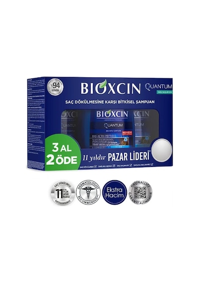 Quantum Şampuan 3 Al 2 Öde Yağlı Saçlar Için 3x300 Ml -vb809