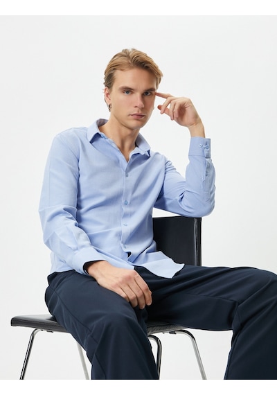 Koton Klasik Gömlek Slim Fit Yarım İtalyan Yaka Düğmeli Uzun Kollu Mavi 4sam60020hw 4SAM60020HW643 Mavi Koton Klasik Gömlek Slim Fit Yarım İtalyan Yaka Düğmeli Uzun Kollu Mavi 4sam60020hw 4SAM60020HW643 Mavi