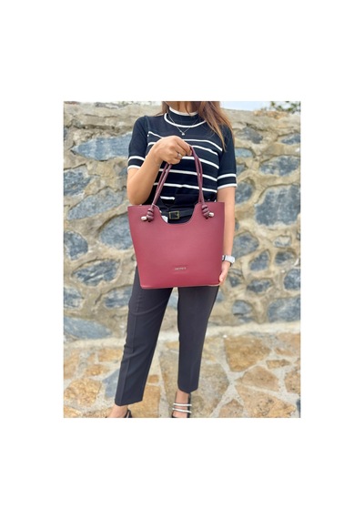 Just Polo Kadın Yeni Sezon Yumuşak Deri Şık El Çantası Bordo 94055186