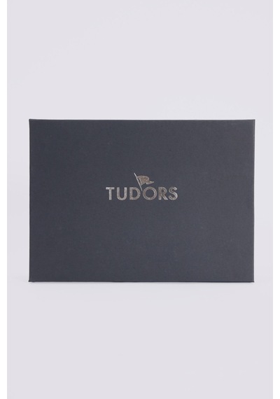 Tudors Özel Kutulu Erkek 3'lü Set Hediyelik - Çeyizlik - Cüzdan, Kartlık Ve Kemer Seti-52849 Lacivert
