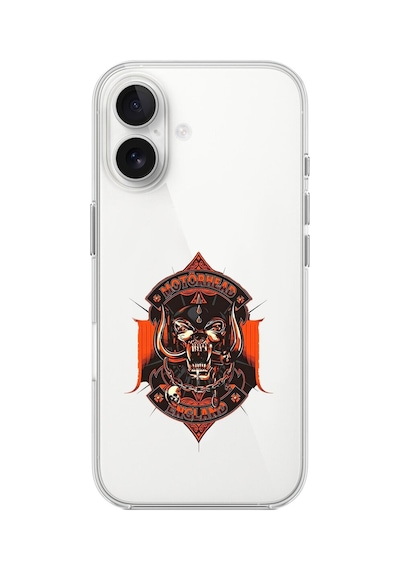 Apple Uyumlu iPhone 16 Şeffaf Kılıf Motörhead Tasarımlı