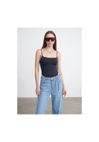 Dilvin 21216 Askılı Bodysuit-k.lacivert-16508