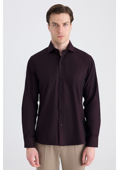 D'S Damat Ds Damat Slim Fit Bordo Armürlü Gömlek 5hf02ıg05185m Çok Renkli
