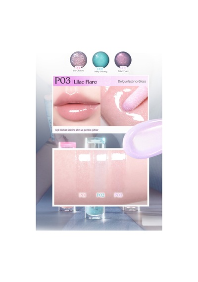 Lila Simli Dudak Dolgunlaştırıcı Gloss Perıpera Ink Glasting Lip Gloss P03 Lilac Flare 10820800