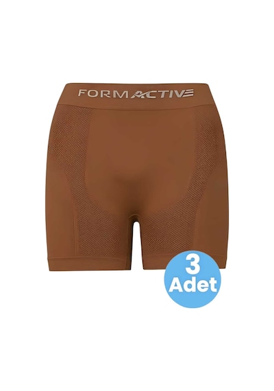 Uniquetrenders Erkek Dikişsiz/seamless Nefes Alabilen Boxer 3 Adet Kahverengi