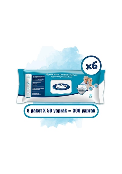 Önlem Vücut Temizleme Havlusu 50 X 6 Adet Standart