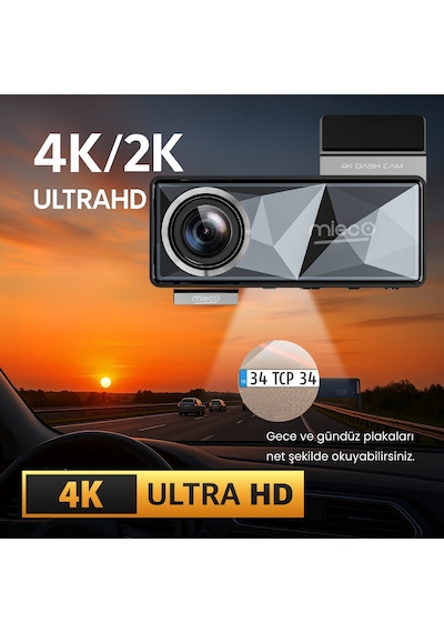 Mieco A11 Wifi/ 4k Uhd/ 150 Ultra Geniş Açı/ Adas/ Araç Kamerası