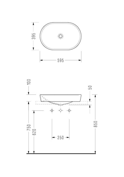 Serel Tezgahüstü Lavabo 40x60 Cm - Sp47dss110h Diğer