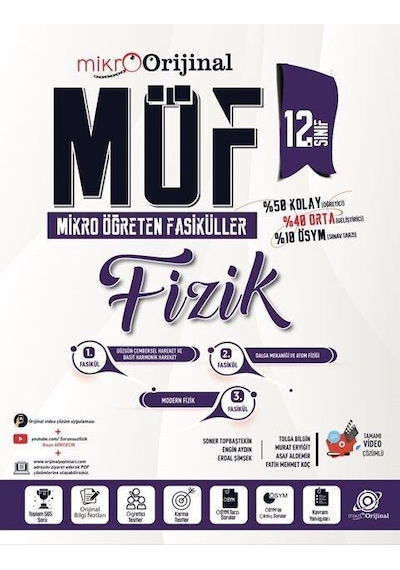 12. Sınıf Fizik Möf Mikro Öğreten Fasiküller Orijinal Mikro