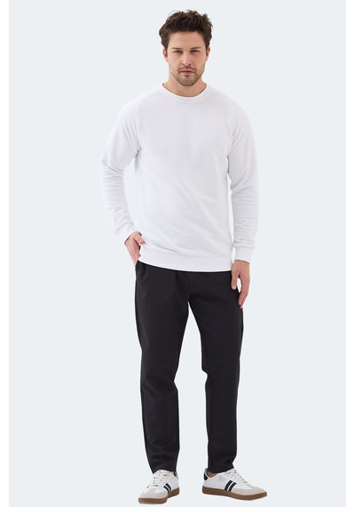 Slazenger Nadav Beyaz Erkek Sweatshirt